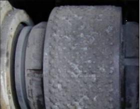 Figure 5 The 250 mm Amdel test unit fitted with both smooth and studded rolls surface profiles.