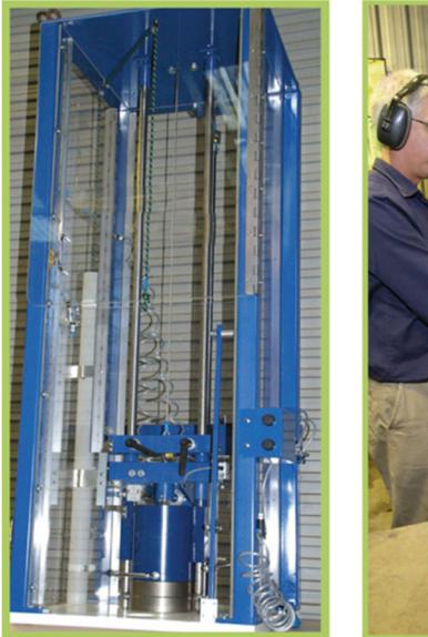 Figure 3—Doug Brown and the JKDWT (the JK Drop Weight Tester)